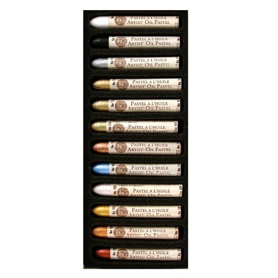 Picture of Sennelier Oil Pastels, Assorted Iridescent, Set Of 12