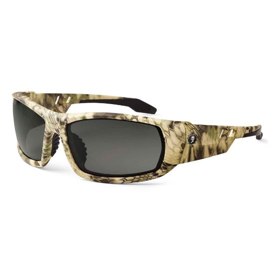 Picture of Ergodyne Skullerz Safety Glasses, Odin, Polarized, Kryptek Highlander Frame, Smoke Lens