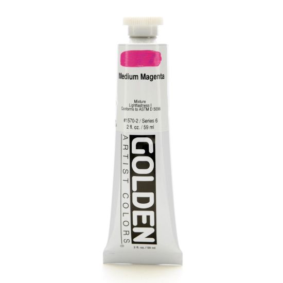 Picture of Golden Heavy Body Acrylic Paint, 2 Oz, Medium Magenta