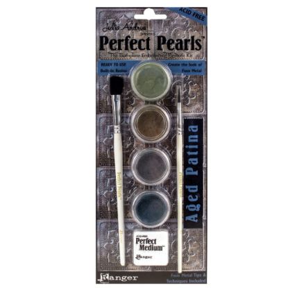 Picture of Ranger Perfect Pearls Complete Embellishing Pigment Kit, Aged Patina