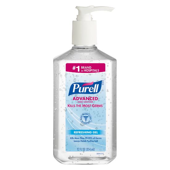 Picture of PURELL Advanced Hand Sanitizer Refreshing Gel, Clean Scent, 12 fl oz Pump Bottle