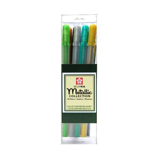 Picture of Sakura Gelly Roll Metallic Pens, Cube Collection, Assorted Colors, Set Of 16 Pens