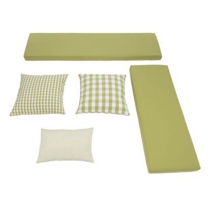 Picture of Linon Manning Cotton 5-Piece Cushion Set, Apple Green