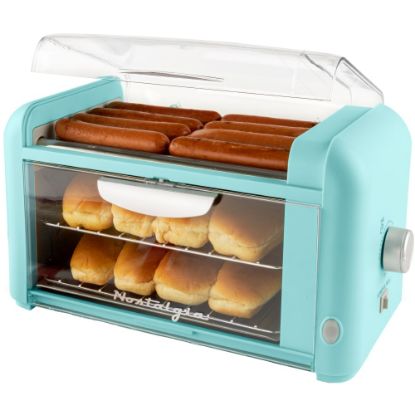 Picture of Nostalgia Hot Dog Roller & Bun Warmer, 8-7/8in x 9-9/16in, Aqua