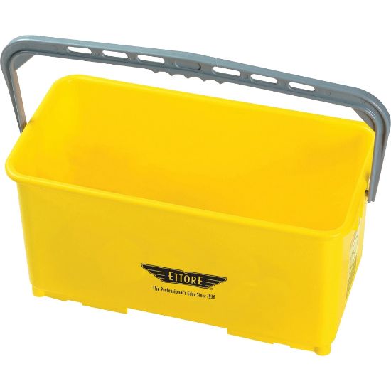 Picture of Ettore 6-gallon Super Bucket - 24 quart - Handle - 10.5in x 21.8in x 11.8in - Yellow - 1 Each