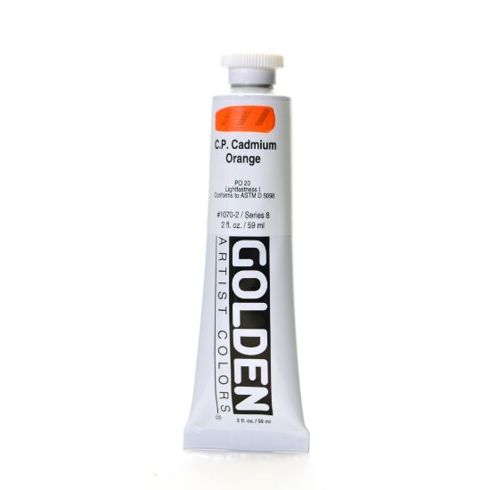 Picture of Golden Heavy Body Acrylic Paint, 2 Oz, Cadmium Orange (CP)