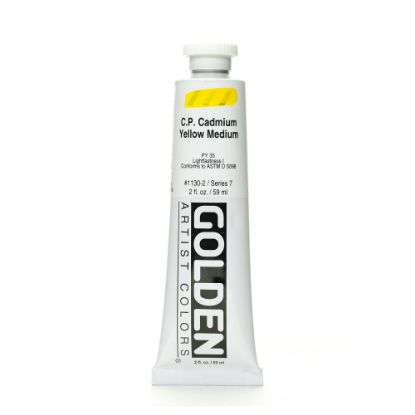 Picture of Golden Heavy Body Acrylic Paint, 2 Oz, Cadmium Yellow Medium (CP)