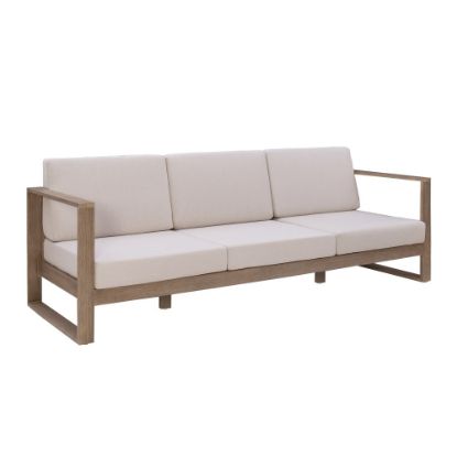 Picture of Linon Boleyn Outdoor 3-Seater Sofa, 33inH x 91-1/3inW x 30-1/4inD, Beige/Natural