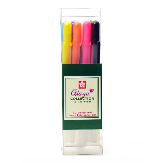 Picture of Sakura Gelly Roll Glaze Pens, Cube Collection, Assorted Colors, Set Of 16