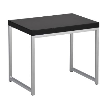 Picture of Ave Six Wall Street Table, End, Rectangular, Black/Chrome