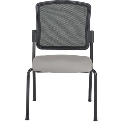 Picture of WorkPro Spectrum Series Mesh/Vinyl Stacking Guest Chair with Antimicrobial Protection, Armless, Gray, Set Of 2 Chairs, BIFMA Compliant