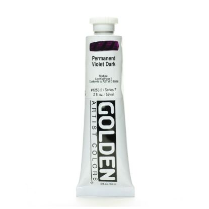 Picture of Golden Heavy Body Acrylic Paint, 2 Oz, Permanent Violet Dark