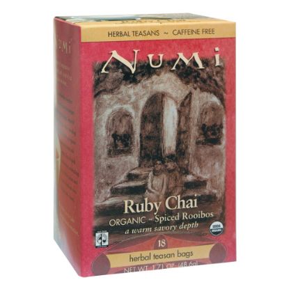 Picture of Numi Organic Ruby Chai Herbal Tea, Box Of 18