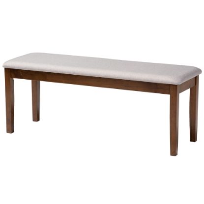 Picture of Baxton Studio Teresa Dining Bench, Walnut Brown/Gray