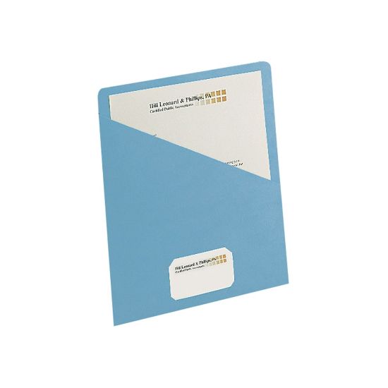 Picture of Smead Slash File Jackets Convenience Pack, 9 1/2in x 11 3/4in, Blue, Pack Of 25