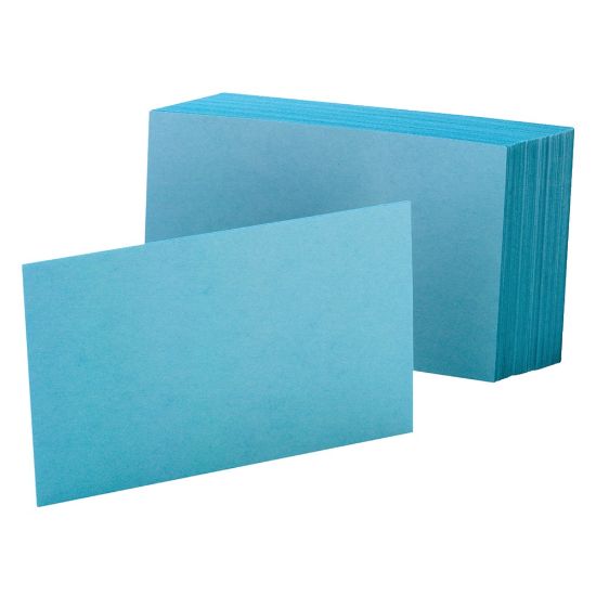 Picture of Oxford Color Index Cards, Unruled, 4in x 6in, Blue, Pack Of 100