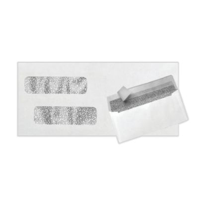 Picture of LUX #10 Invoice Envelopes, Double-Window, Peel & Press Closure, White, Pack Of 50