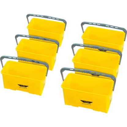 Picture of Ettore 6-gallon Super Bucket - 6 gal - Handle, Secure Grip - 10.5in x 21.8in x 11.8in - Yellow - 6 / Carton