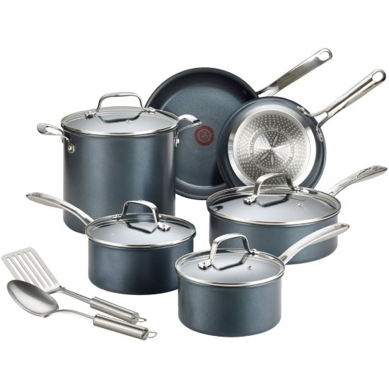 Picture of T-Fal Unlimited 12-Piece Aluminum Non-Stick Cookware Set, Gray