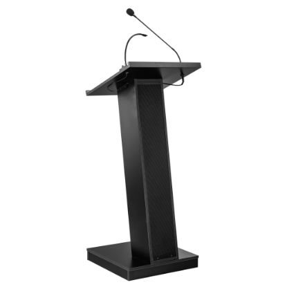 Picture of Oklahoma Sound ZED Lectern With Speaker, 49inH x 19-3/4inW x 19-3/4inD, Black