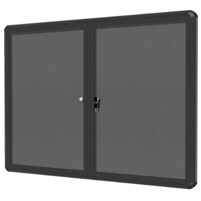 Picture of MasterVision Enclosed Fabric Bulletin Board With Aluminum Frame, 36in x 48in, Grey/Graphite