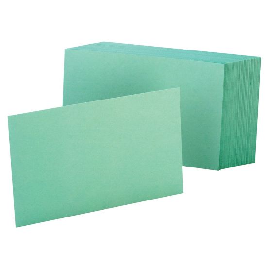 Picture of Oxford Color Index Cards, Unruled, 4in x 6in, Green, Pack Of 100