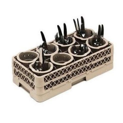 Picture of Vollrath Traex Rack-Master Flatware Rack Set, 5-9/16inH x 10inW x 19-3/4inD, Tan