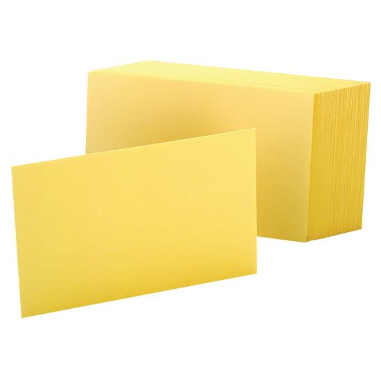 Picture of Oxford Color Index Cards, Unruled, 4in x 6in, Canary, Pack Of 100