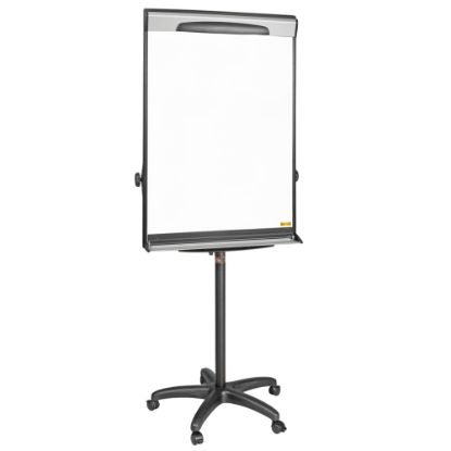 Picture of MasterVision Magnetic Gold Ultra Dry-Erase Whiteboard Mobile Presentation Easel, 76in, Steel Frame With Black Finish