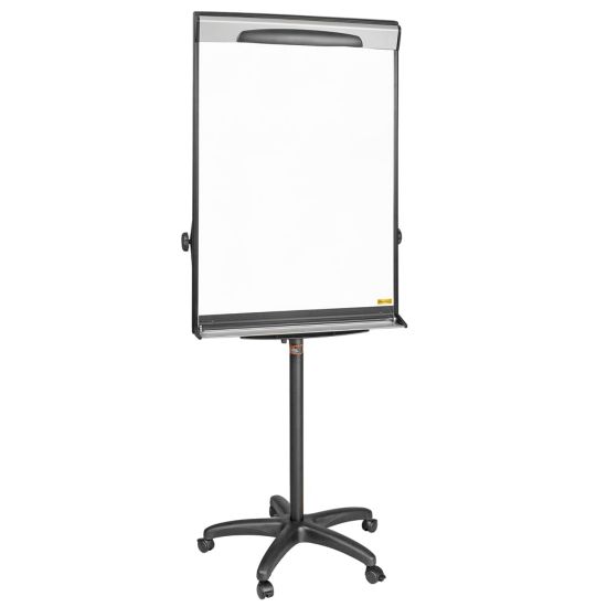 Picture of MasterVision Magnetic Gold Ultra Dry-Erase Whiteboard Mobile Presentation Easel, 76in, Steel Frame With Black Finish