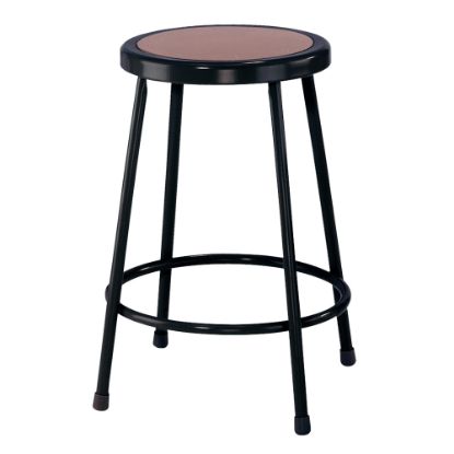 Picture of National Public Seating Hardboard Task Stool 24inH, Black Seat/Black Frame