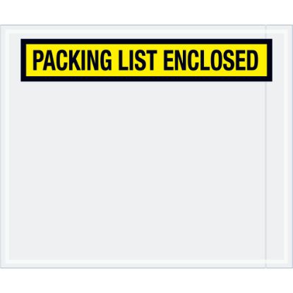 Picture of Tape Logic Preprinted Packing List Envelopes, Packing List Enclosed, 10in x 12in, Yellow, Case Of 500