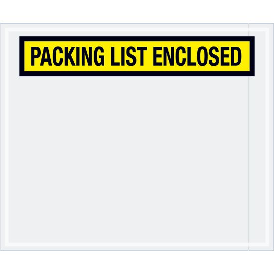 Picture of Tape Logic Preprinted Packing List Envelopes, Packing List Enclosed, 10in x 12in, Yellow, Case Of 500