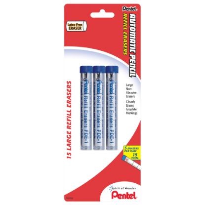 Picture of Pentel Quicker Clicker Eraser Refills, Pack Of 15