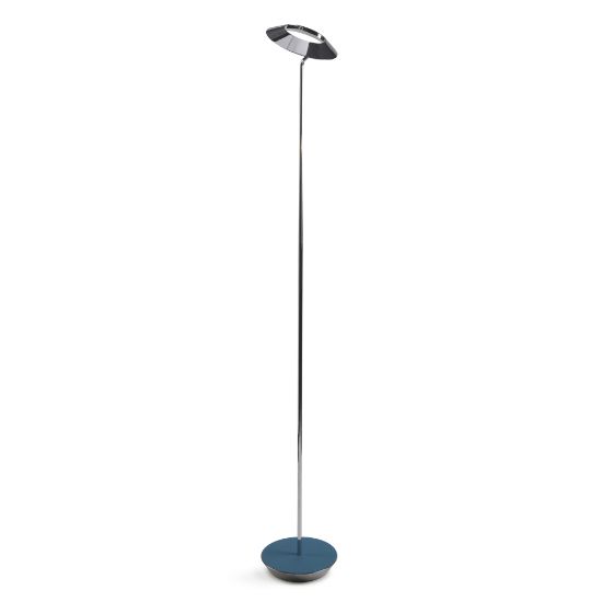 Picture of Koncept Royyo LED Floor Lamp, 45-1/2inH, Chrome Body/Azure Felt Base Plate