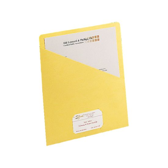 Picture of Smead Slash File Jackets Convenience Pack, 9 1/2in x 11 3/4in, Yellow, Pack Of 25