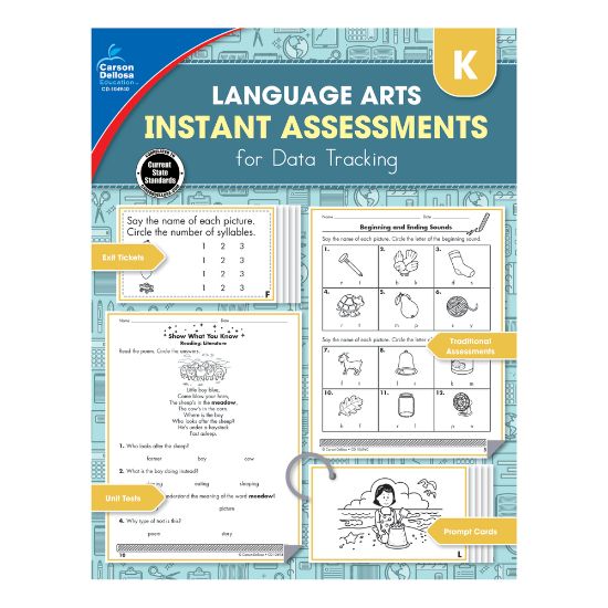 Picture of Carson-Dellosa Instant Assessments For Data Tracking Language Arts Resource Book, Grade K