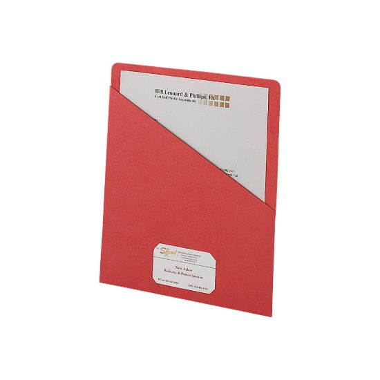 Picture of Smead Slash File Jackets Convenience Pack, 9 1/2in x 11 3/4in, Red, Pack Of 25