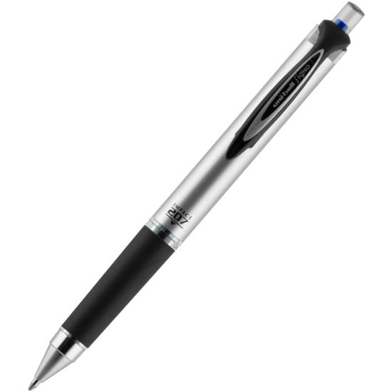 Picture of uni-ball RT Retractable Gel Pen, Gel Impact, Bold Point, 1.0 mm, Gray Barrel, Blue Ink