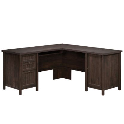 Picture of Sauder Costa 65inW L-Shaped Computer Desk, Coffee Oak