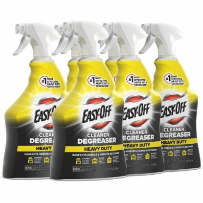 Picture of Easy-Off Cleaner Degreaser - Ready-To-Use - 32 fl oz (1 quart) - 6 / Carton - Heavy Duty - Clear