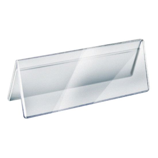 Picture of Azar Displays 2-Sided Acrylic Name Plates, 3in x 8-1/2in, Clear, Pack Of 10 Name Plates