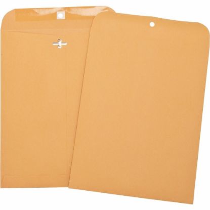 Picture of Business Source Heavy-duty Clasp Envelopes - Clasp - 8 3/4in Width x 11 1/2in Length - 28 lb - Clasp - Kraft - 100 / Box - Brown Kraft