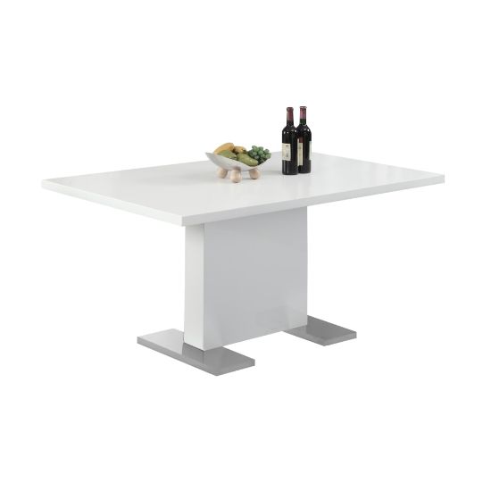 Picture of Monarch Specialties Alexander Dining Table, 30inH x 59inW x 25-1/2inD, White