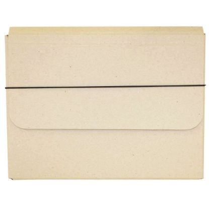 Picture of JAM Paper Strong Kraft Portfolio With Elastic Closure, 10in x 13 1/4in, Natural Kraft