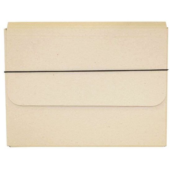 Picture of JAM Paper Strong Kraft Portfolio With Elastic Closure, 10in x 13 1/4in, Natural Kraft