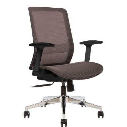 Picture of Sinfonia Sing Ergonomic Mesh Mid-Back Task Chair, Adjustable Height Arms, Copper/Black