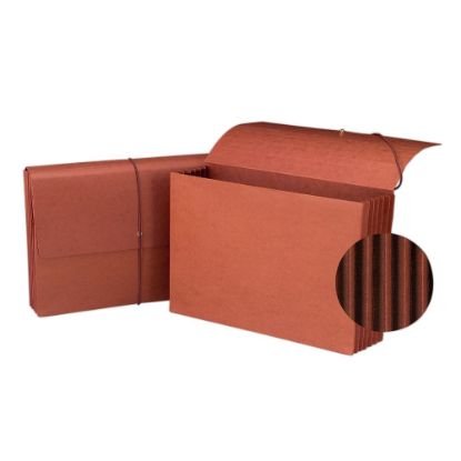 Picture of Smead Expanding Wallet, 5 1/4in Expansion, Legal Size, 15in x 10in, 30% Recycled, Redrope