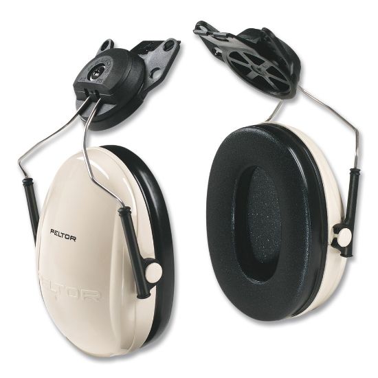 Picture of PELTOR Optime 95 Earmuff, 21 dB NRR, White/Black, Cap Attached