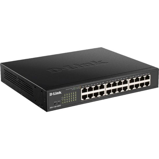 Picture of D-Link DGS-1100-24PV2 Ethernet Switch - 24 Ports - Manageable - 2 Layer Supported - Twisted Pair - 1U High - Rack-mountable, Desktop